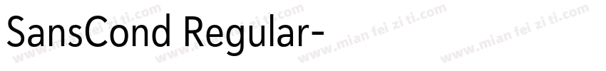 SansCond Regular字体转换